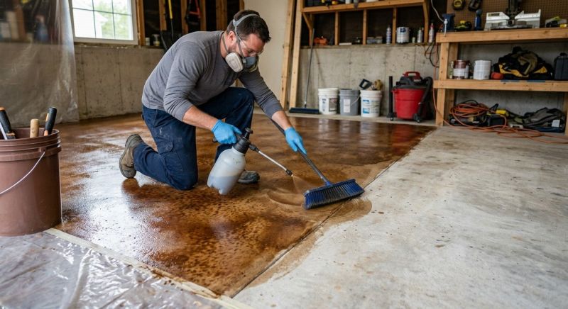 Concrete Floor Staining in Frisco, TX