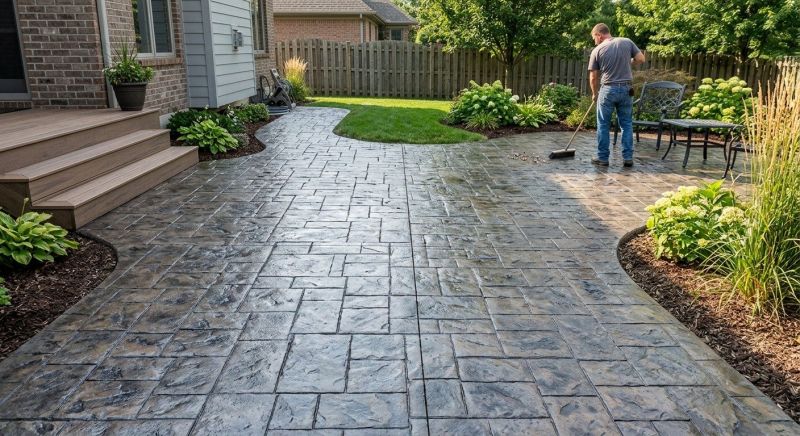 Stamped Concrete Patio Installation in Corpus Christi, TX