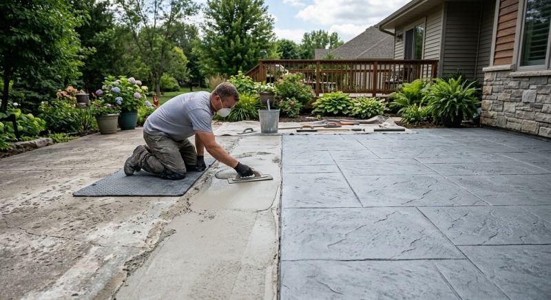 Stamped Overlay Installation in Fort Worth, TX